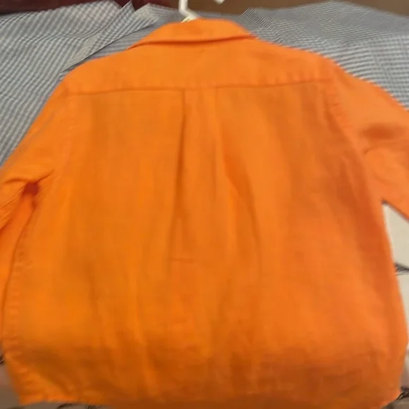 Janie and Jack size 4 NWOT orange long sleeve shirt perfect condition - Picture 8 of 8